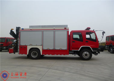 ISUZU Chassis Emergency Rescue Fire Truck Mounted Crane on Rear Traction Rope Length 28M