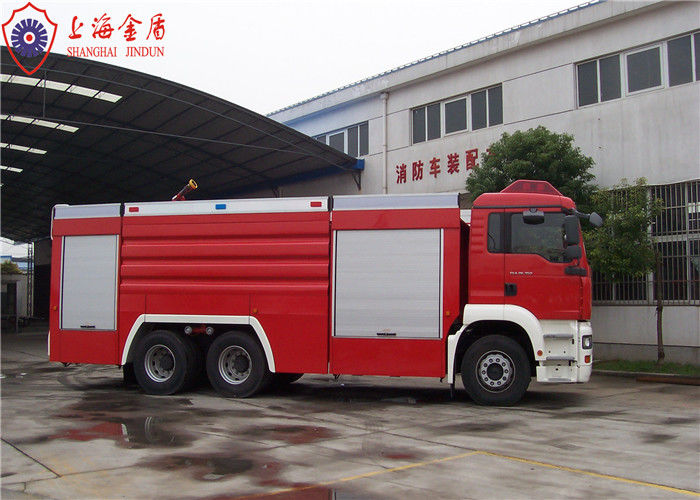 6x4 MAN Chassis Water Tanker Fire Truck With Direct Injection Diesel Engine