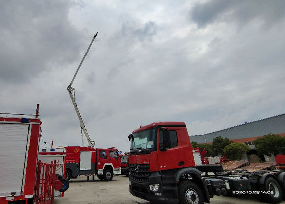 25 Metre Yükseklik 6×4 Tahrik Su Kulesi İtfaiye Aracı, Şok Azaltıcı Kauçuklu