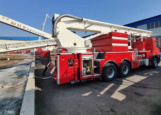435Hp Hava Merdiveni Platformu İtfaiye Aracı 6x4 Tahrik 4500mm Dingil Mesafesi