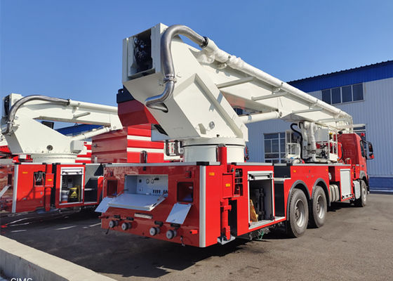 6x4 Sürüş Hava Merdiveni Platformu İtfaiye Aracı, 5000kg Su 2000kg Köpük