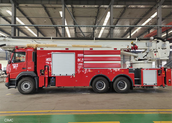 25M Yükseklik 4000L Köpük ve 18550L Su Su Kulesi Merdiveni İtfaiye Aracı 6×4 Sürüş